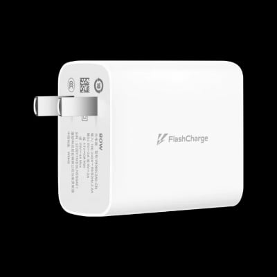 Picture of Vivo iQOO 80W Super Flash Charger With 6A Type-C Cable Compatible with Vivo X80/X80 Pro/iQOO Neo6/iQOO Neo6 SE/S15/S15e/S15 Pro/X Note/X Fold/iQOO Neo5/iQOO Neo5S/iQOO Neo5 SE. - White