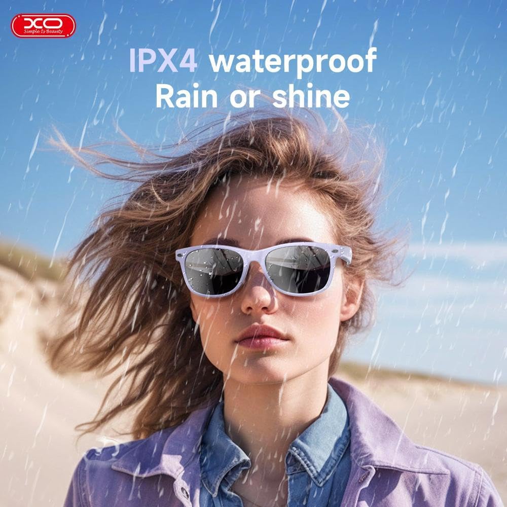 Picture of Smart Bluetooth Sunglasses, XO Smart Bluetooth Audio Glasses for Women Men,Athletic/Outdoor UV Protection Riding, Driving,Fishing, Running (Purple) - Purple
