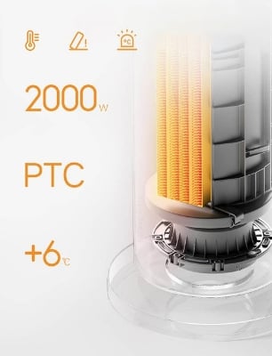 Picture of Xiaomi Mijia Vertical Electric Heater Fan (2000W) - White