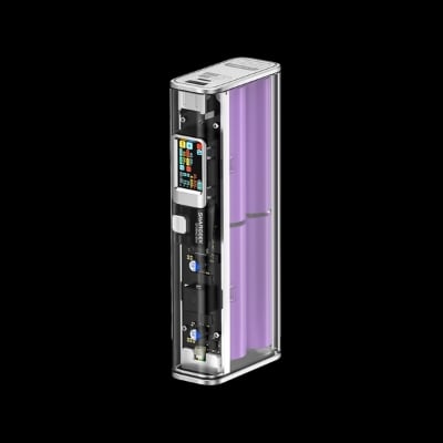 Picture of See-Through Power Bank: Shargeek STORM2 Slim 100w power bank continues the transparent design by displaying itself from the inside out. The see-through design portable battery reveals its sophisticated internal structure including equipped battery and cir - White