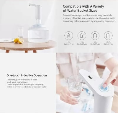 Picture of Xiaomi XiaoLang TDS Automatic Water Pump Rechargeable Electric Dispenser - White