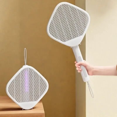 Picture of Qualitell Foldable Mosquito Swatter V1 Electric Mosquito Bat - White