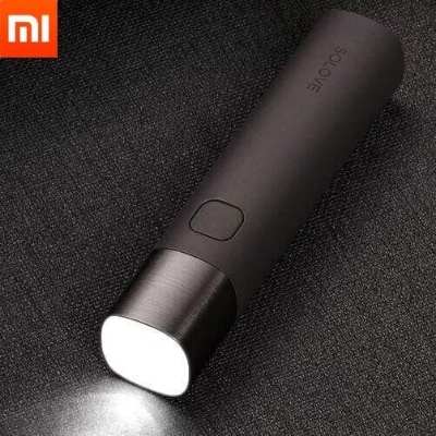 Picture of Xiaomi MI SOLOVE X3S Flashlight Portable LED Torch Light 3000mAh Power Bank - Black