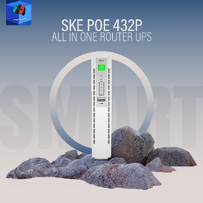 Picture of SKE POE 432P All in One Router UPS 10400Mah Update Edition 5V 9V 12V & PoE Support 15/24V(1 year replacement warranty )