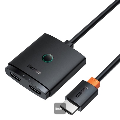 Picture of Baseus AirJoy Series 2-in-1 Bidirectional HDMI Switch with 1m Cable Cluster Black - Black