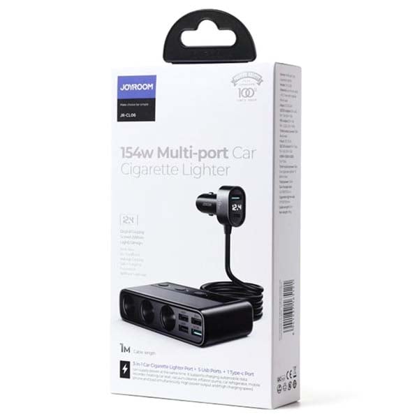 Picture of JOYROOM JR-CL06 154W Multi-Port Car Cigarette Lighter Car Charger - Black