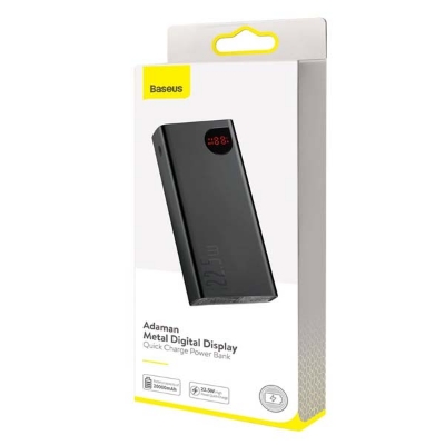 Picture of Baseus Adaman 22.5W Metal Digital Display Quick Charge Power Bank 10000mAh ( 1 year replacement warranty) - Black