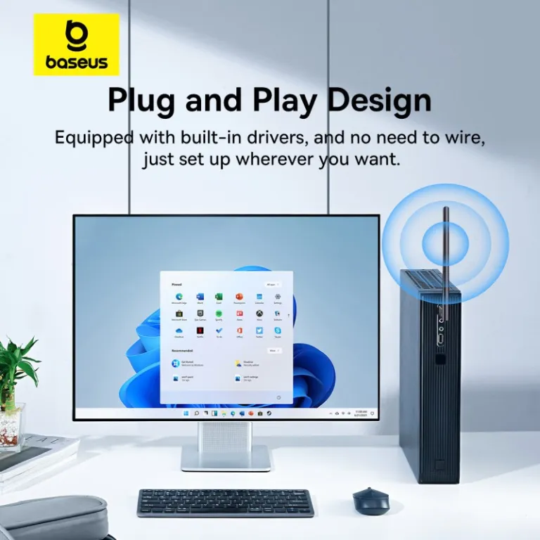 Picture of Baseus 150Mbps FastJoy Series WIFI Adapter With External Antenna – B01317600111-00 - Black