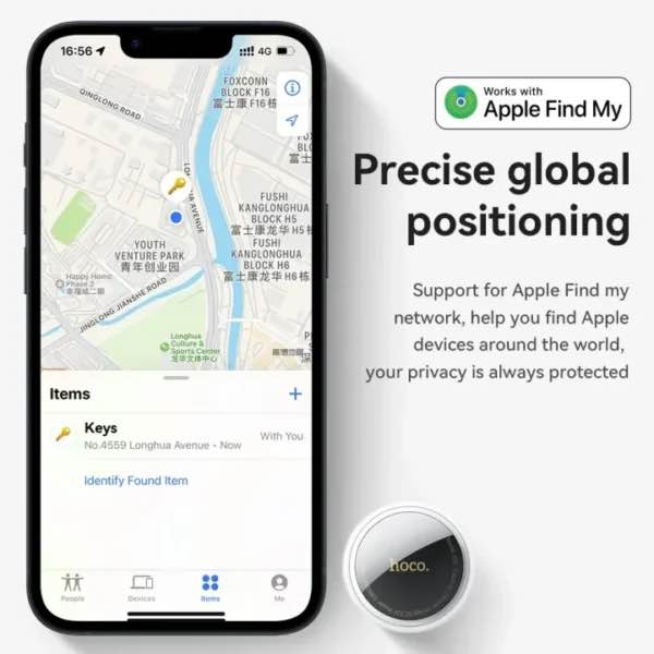Picture of Hoco Wireless Intelligent Positioning Key Anti Lost Device Tracker (E91) - Black