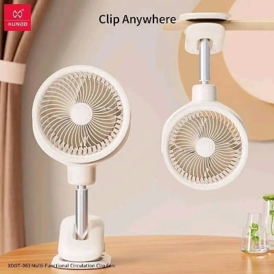 Picture of XUNDD XDOT-063 Desktop Clamp Circulating Fan 6000mAh(1 year replacement warranty) - White