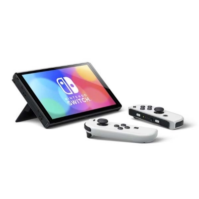 Picture of Nintendo Switch (OLED model) w/ White Joy-Con - White