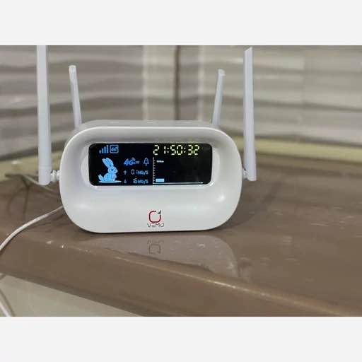 Picture of Vemo 4G router + smart display Global Bands |  Available external antennas |  Type-C& DC Charging  Plug & Play with Fast Mobile Network Everywhere(3 years replacement warranty ) - White
