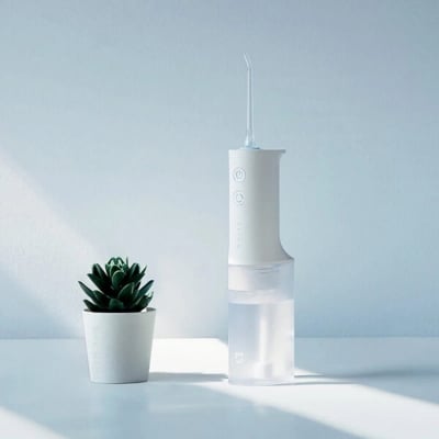 Picture of Xiaomi Mijia Portable Oral Irrigator Dental Teeth Whitening Flosser bucal tooth Cleaner waterpulse Water Thread For Teeth (MEO701) - White