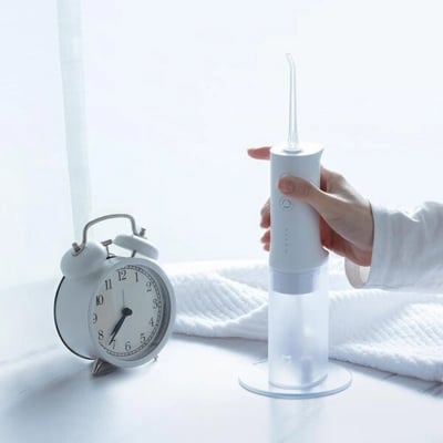 Picture of Xiaomi Mijia Portable Oral Irrigator Dental Teeth Whitening Flosser bucal tooth Cleaner waterpulse Water Thread For Teeth (MEO701) - White