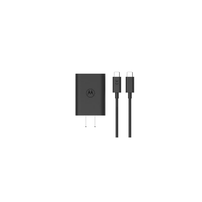 Picture of Motorola TurboPower 68W USB-C GaN Wall Charger with 6.5A Cable - Fast Power Delivery for Edge 2022, Laptops, Tablets(1year replacement warranty ) - Black