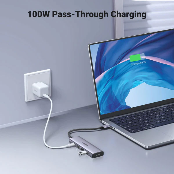 Picture of UGREEN CM511 USB-C Multifunction 5-in-1 Docking Station HUB (15596) - Silver