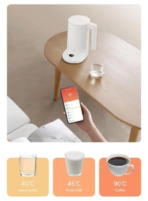 Picture of Xiaomi Mijia Thermostatic Electric Kettle 2 Pro 1.7L Stainless Steel App Control with LED Display - White