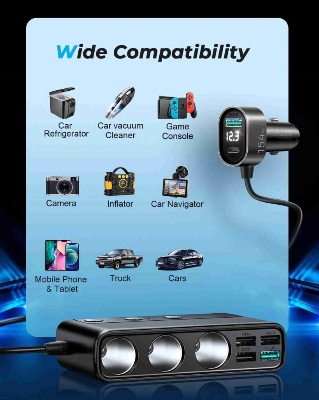 Picture of Joyroom JR-CL06 154W Multi-Port Car Charger - Black