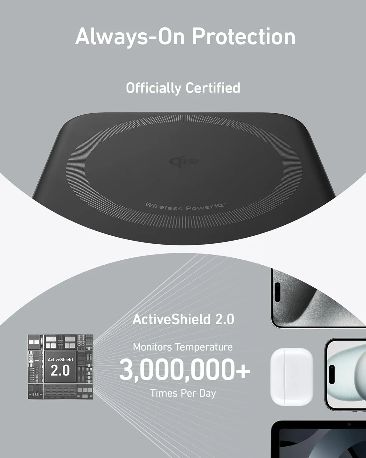 Picture of Anker MagGo 10000mAh Qi2 Certified 15W Ultra-Fast MagSafe Power Bank - Black