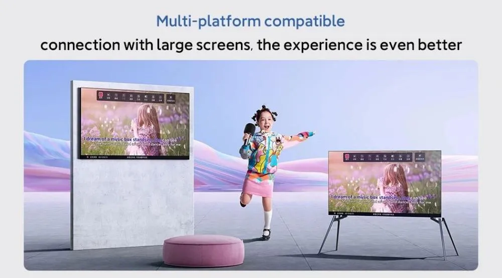Picture of Xiaomi Mijia K Song Microphone Bluetooth Videoke Mic KTV Stereo Rechargeable Dsp Karaoke Speaker - Black