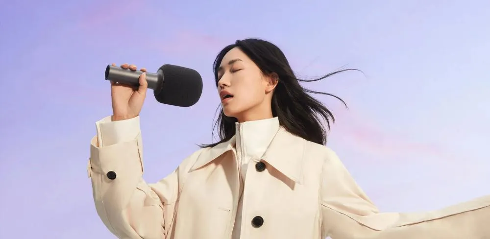 Picture of Xiaomi Mijia K Song Microphone Bluetooth Videoke Mic KTV Stereo Rechargeable Dsp Karaoke Speaker - Black