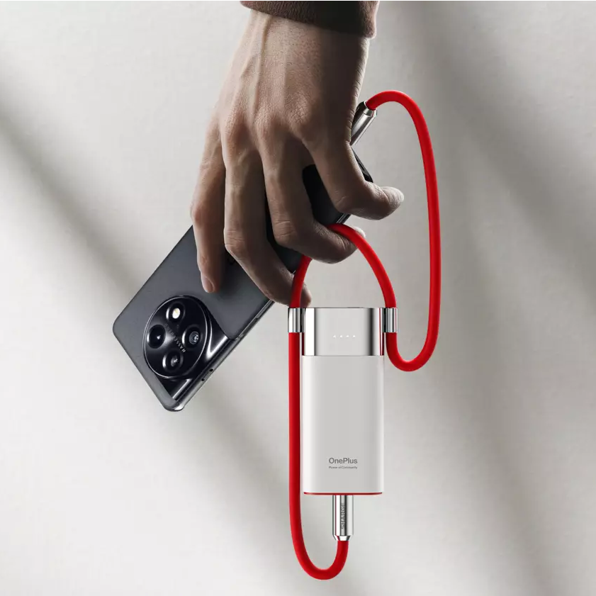 Picture of Sharge Pouch 10000mAh Power Bank 3 in 1 Portable Charger Co-Created with OnePlus POC - White