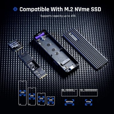 Picture of Dockcase Explorer Edition Smart M.2 NVMe SSD Enclosure Pro - Black