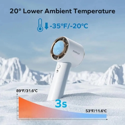 Picture of Momax Ultra Freeze Portable Icy Cooling Fan - White