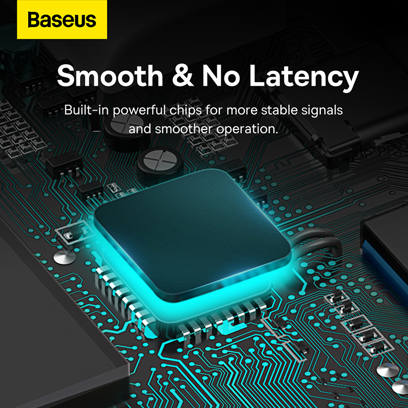 Picture of Baseus Hub Lite Series 4-Port USB-A HUB Adapter 4X USB 3.0 Black 2m WKQX030201 - Black