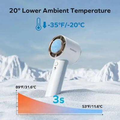 Picture of Momax Ultra Freeze Portable Icy Cooling Fan - White
