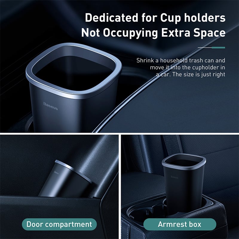 Picture of Baseus Dust-free Vehicle-mounted Trash Can - Black