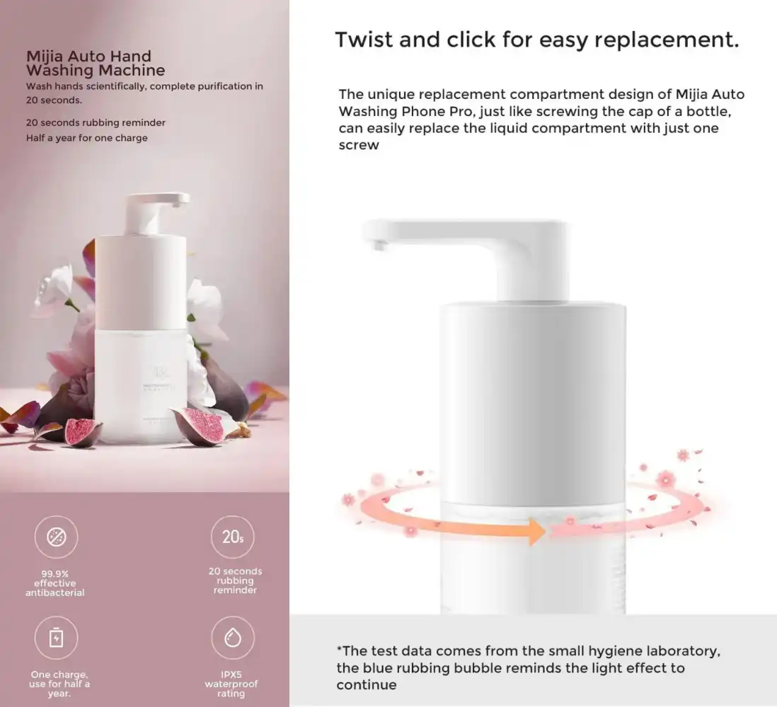 Picture of Xiaomi Mijia Automatic Soap Dispenser Pro Rechargeable Auto Induction Foaming - White
