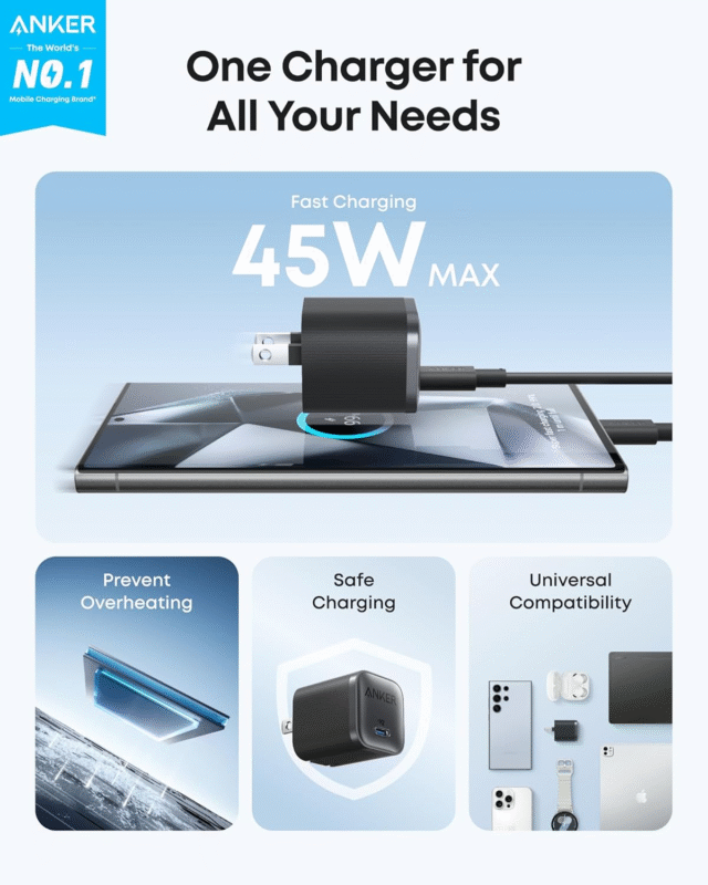 Picture of Anker Nano Charger (45W, 1C) - Black