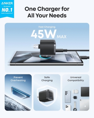 Picture of Anker Nano Charger (45W, 1C) - Black