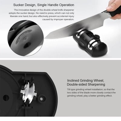 Picture of Xiaomi Huohou Knife Sharpener 2 Stages Professional Kitchen Sharpening Tool - Black