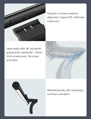 Picture of Xiaomi Eye Care Computer Monitor Light Bar USB LED Screen Hanging Lamp - Black