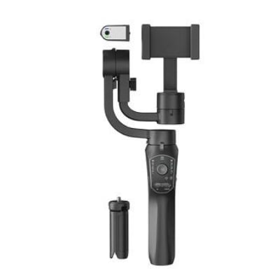 Picture of 360 Rotation AI Auto Face Tracking Beauty Filter Vlog Kit 3 Axis Professional Gimbal Stabilizer for Smartphone with Fill Light - Black