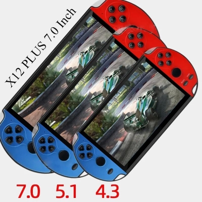 Picture of Potable X12 Plus 7" 16GB Consola X12plus Retro Handheld Games Player X 12 Plus Portab 7 Inch Video Game Consoles for PSP - Blue