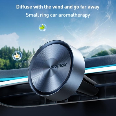 Picture of MOMAX CR12 1-Car Relaxaire Small Ring Aluminum Alloy Air Outlet Aromatherapy(Titanium Gold) - Gold
