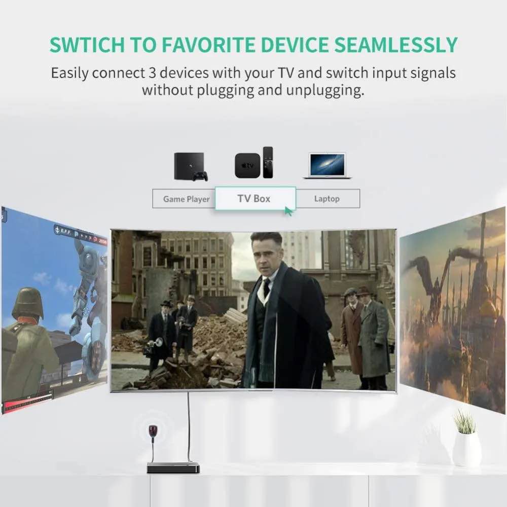 Picture of UGREEN HDMI 3 in 1 Out HDMI Switcher (40235) - Black