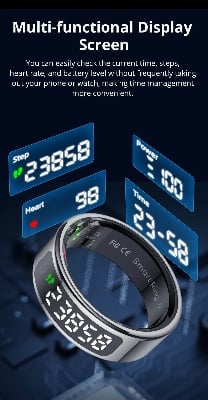 Picture of COLMI R12 Smart Ring with Display Screen and Touch - Black