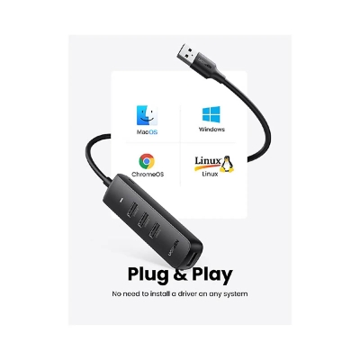 Picture of UGREEN CM416 (80657) 4 Port USB Hub - Black