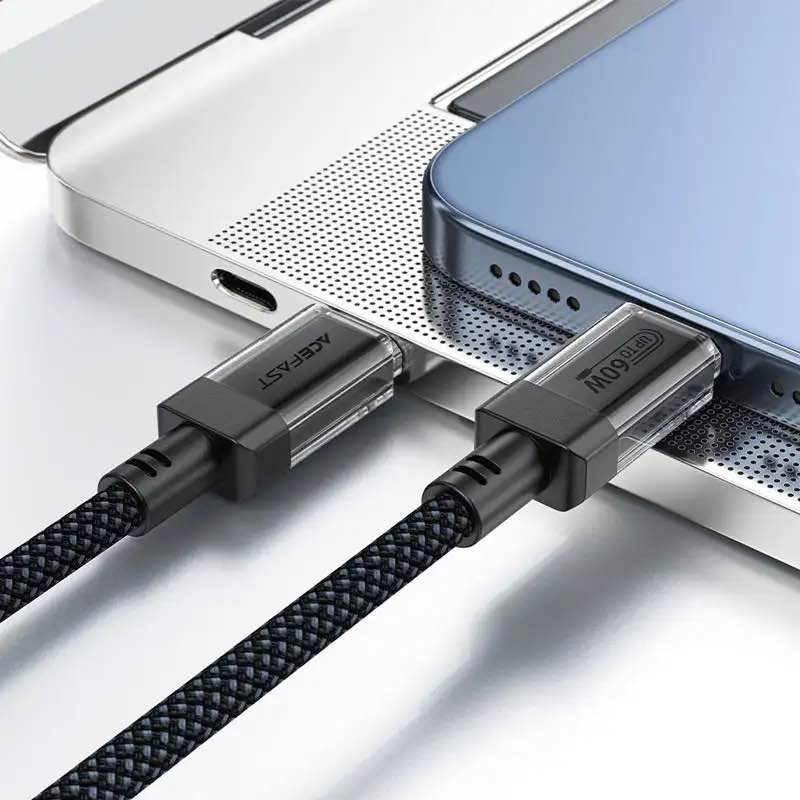 Picture of ACEFAST C12-03 60W USB-C to USB-C Charging Data Cable - Black