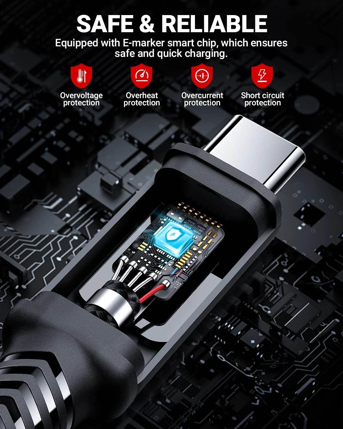 Picture of Acefast C4-03 100W Type C to Type C Cable - Black