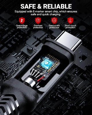 Picture of Acefast C4-03 100W Type C to Type C Cable - Black