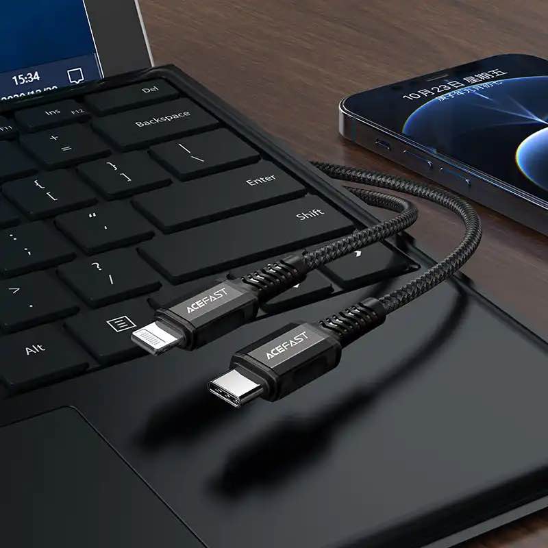Picture of ACEFAST C1-01 Type C to Lightning Cable – MFI Certified - Black