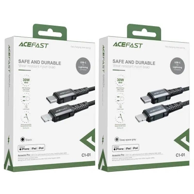 Picture of ACEFAST C1-01 Type C to Lightning Cable – MFI Certified - Black