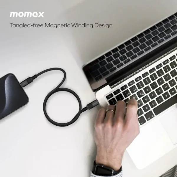 Picture of Momax Mag.Link 100W USB-C to USB-C Magnetic Cable - Black