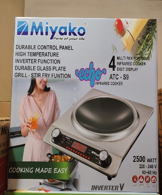 Picture of Miyako Multi Pan 2200 Watt Heavy Duty Infrared Cooker ( ATC- 22S2 /22S7 ) Smokeless and Energy Saving, Durable Glass Plate, Double Fan for Quick Cooling.