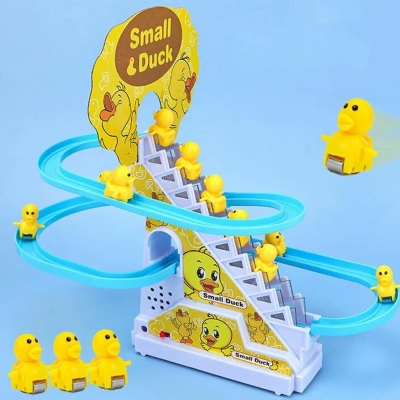 Picture of Small Duck Slide Toy,Electric Duck Climbing Stairs